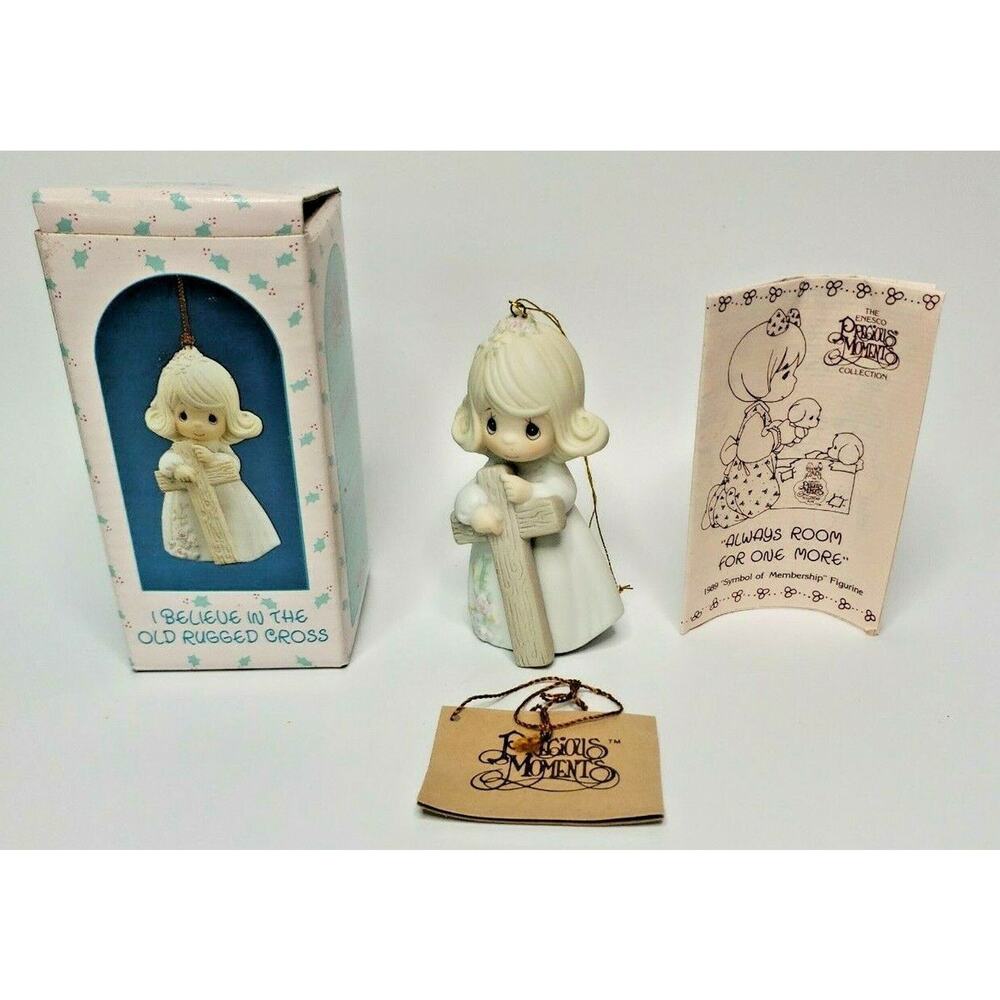 Precious Moments 1989 "I Believe in‎ The Old Rugged Cross" 3.5"Ornament 522953